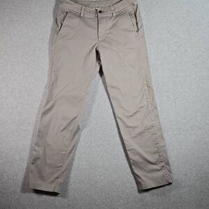 Lululemon Commission Pants Mens Beige Slim Workwear Chino LM5ABXS ABC 28x27 Stai